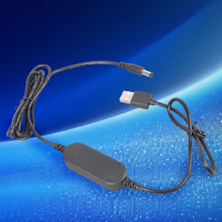 160cm USB 12V 12W Boost Power Cable Featuring LED Light Plastic Texture for Router Speaker LED Light Electronics