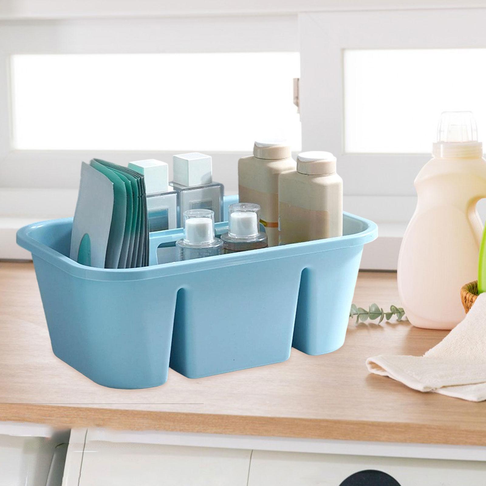 

Cleaning Tool Carrier Case Compartments Storage Strong Weight Bearing Convenient Use Multifunction Drop Resistant Storage Box синій