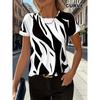 2025 New Summer Women's Wear Japanese Beauty Printed Ladies T-shirt Round Neck Short Sleeve Street Casual Daily Basic Tops