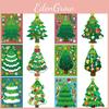 Adorable Cartoon Christmas Tree Stickers For Kids Interactive Playtime Fun Pack Of 12