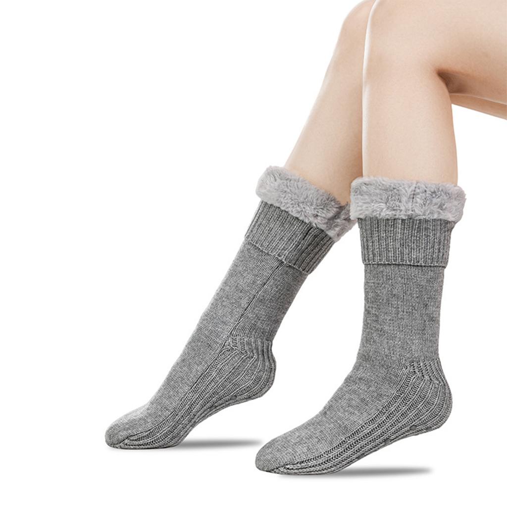 Flauschige Socken für Frauen Mädchen - Winter Warme Schlaf Plüsch Bequeme Hausschuhe Socken