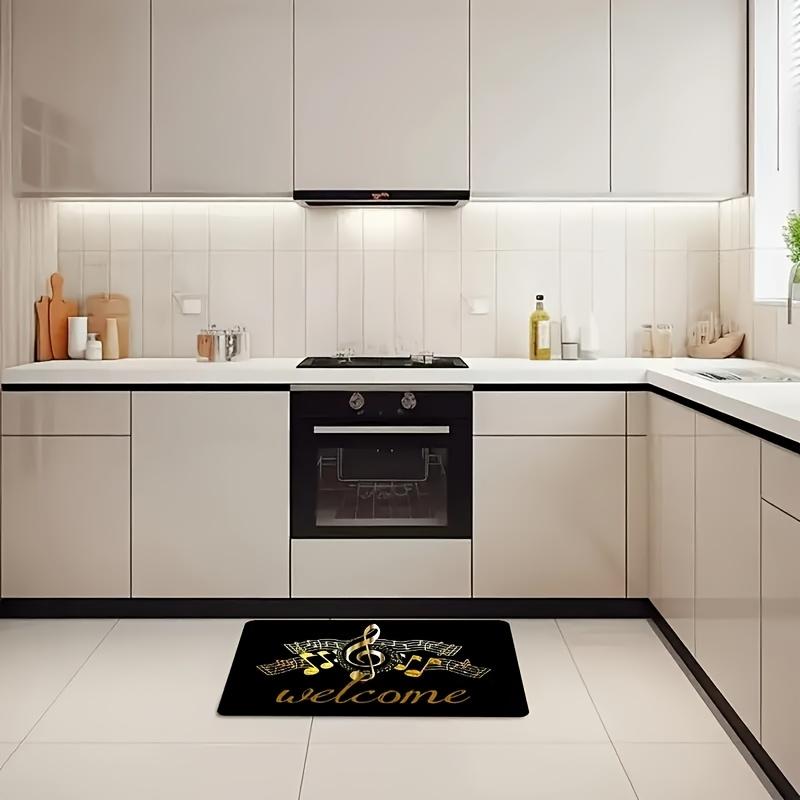 Fun Musical Notes Welcome Mat With Personalized Pattern Design It Is Suitable For Front Door , Kitchen Decor It Is An Ideal Gift