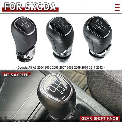 Car Manual Gear Stick Shift Knob Gearbox Shift Knob Boot For Skoda Octavia A5 A6 2004 - 2012 Gearbox Handle Gear Lever Knob