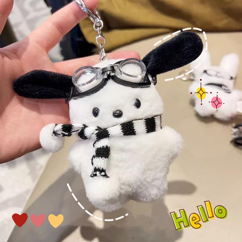 Hello Kitty Plush Keychains Cute Keychain for Bags Kitty Keychains Hanging Pendants Keychains on The Phone Decorations