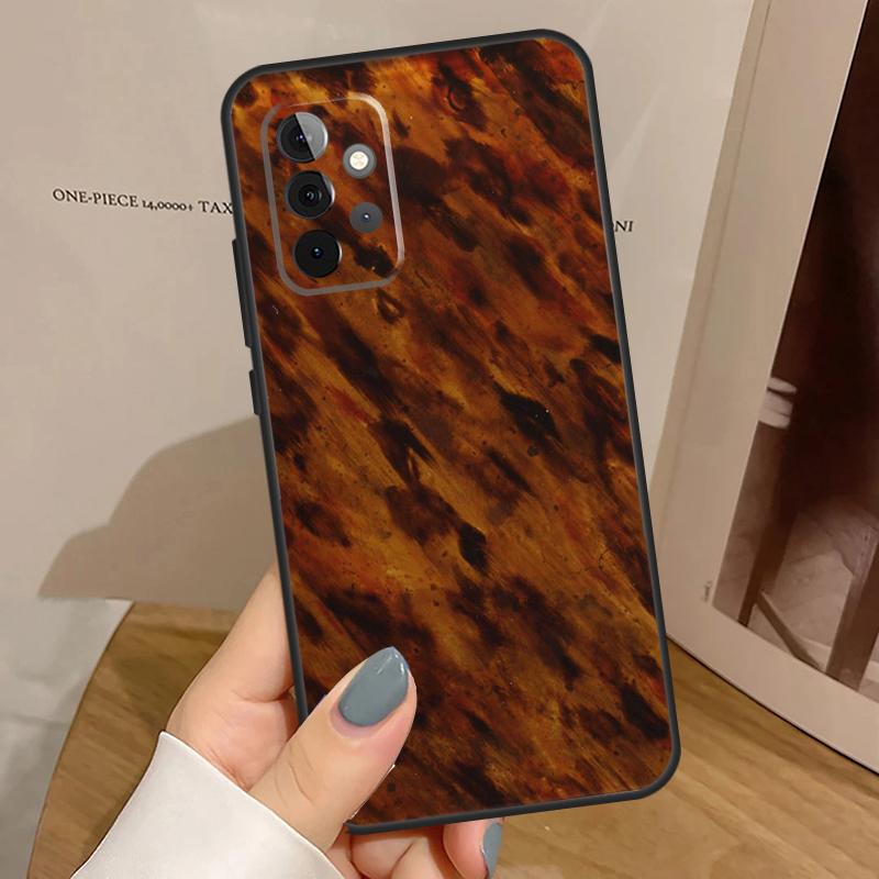 Tortoise Shell Pattern Case For Samsung Galaxy A34 A54 A17 A35 A55 A06 A16 A26 A36 A56 A53 A32 A52 A33 A13 A14 A15