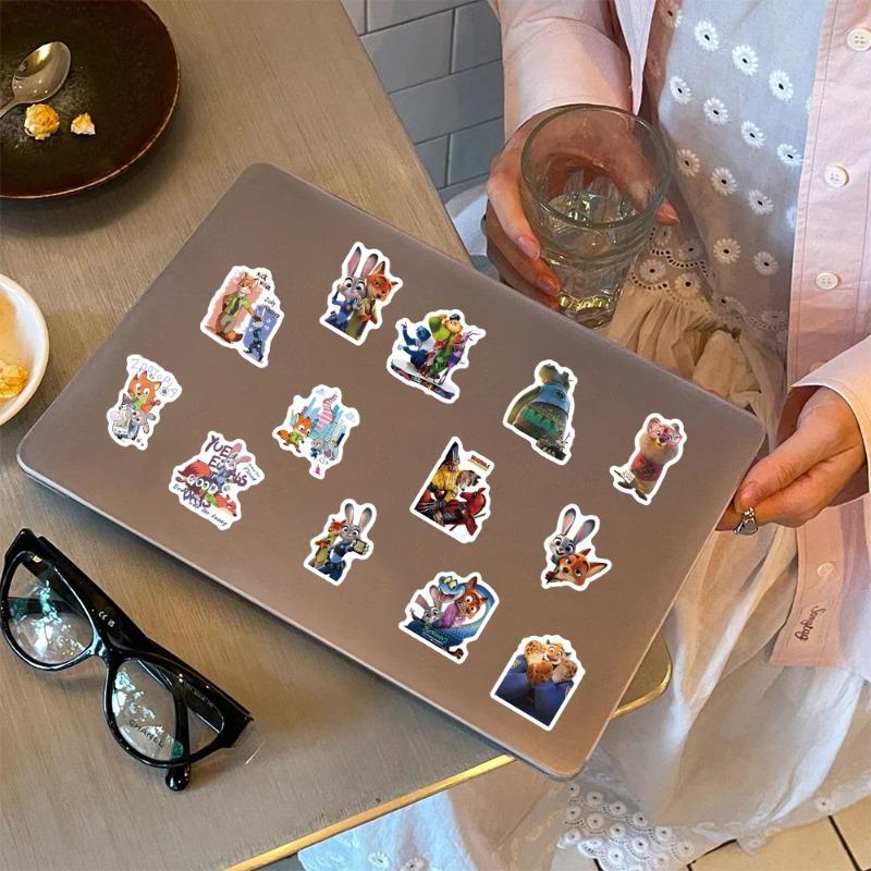 103pcs Cute Disney Zootopia Cartoon Stickers DIY Diary Laptop Phone Luggage Skateboard Graffiti Decals Roll Sticker Gift Toys