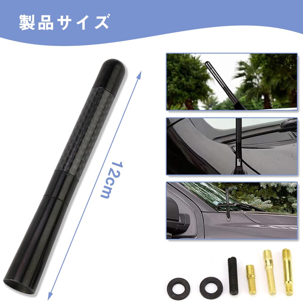 Car Antenna Short Antenna Radio Antenna Carbon Antenna for Car AM FM Antenna Universal