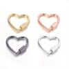 Heart Shaped Opening Buckle Metal Spring Gate Ring Keychain Dog Chain Connection Buckles Bag Lanyards Clip Hook Accessories