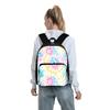Tie-dye Print Square Front Pocket Backpack Large Capacity for Boy/Girls Best Gift 2D  Cartoon Children's School Bag