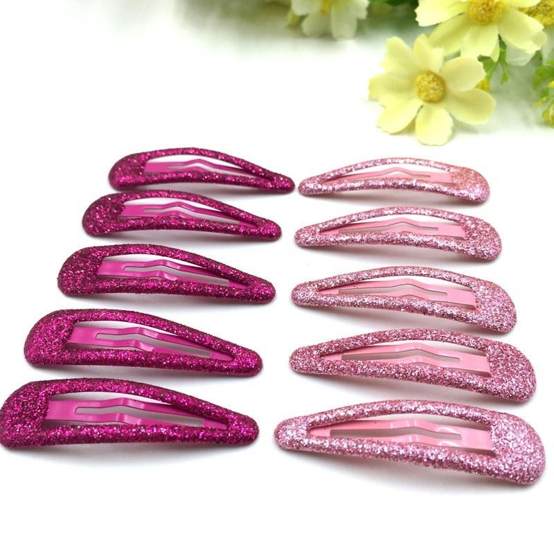 4Pcs/Set Korean Fashion Kids Accessories Glittering Solid Hairpins Girls Birthday Gift Princess Style Lovely Headwear Hair Clips