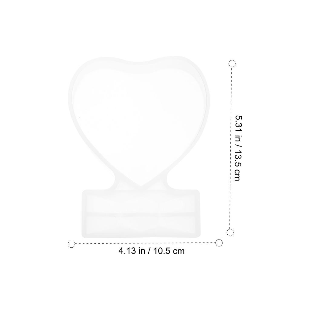 1Pcs Tear Resistant Silicone Photo Frame Mold Heart Shape for Epoxy Resin DIY Crafting Romantic Picture Frame Making