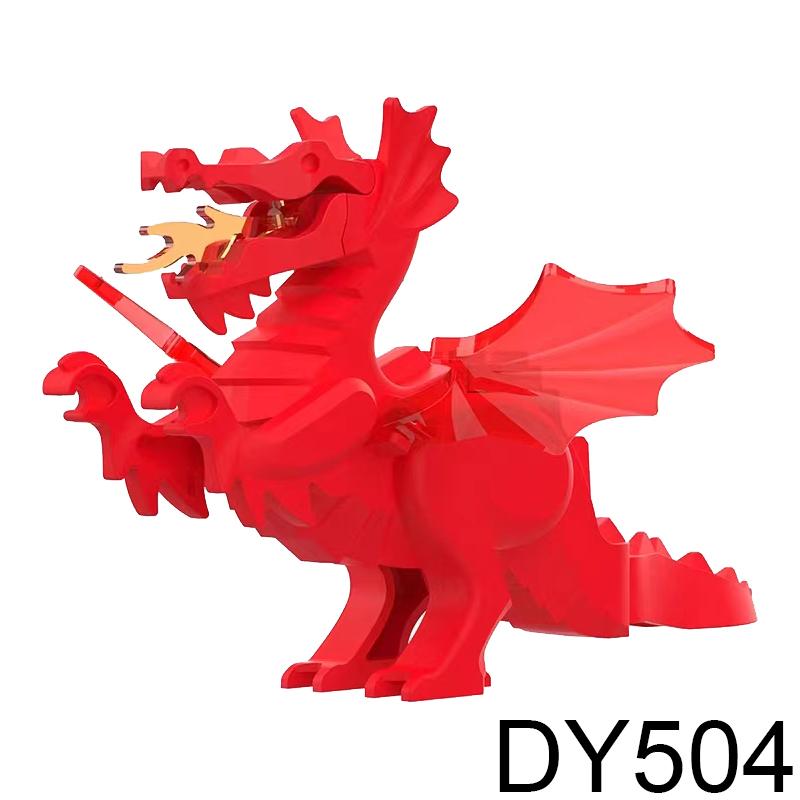 Magic Movies Medieval Animal Figure Building Blocks Dragon Elk Wild Boar Bighorn Sheep Dog Mini Model Bricks Toys DIY Kids Gifts