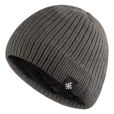 Autumn and Winter Velvet Pullover Knitted Hat for Men and Women, Loose Cold Hat, Ear Protection, Thick Woolen Hat