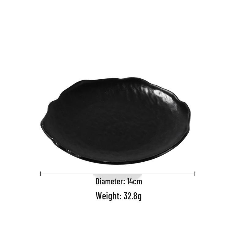 Creative Irregular Rock Texture Cake and Sushi Plate