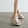 Platform Slippers Women Fashion Shoes Wedge Sandals Solid Color Party Sandles Woman Casual Comfort Designer Summer Footwear