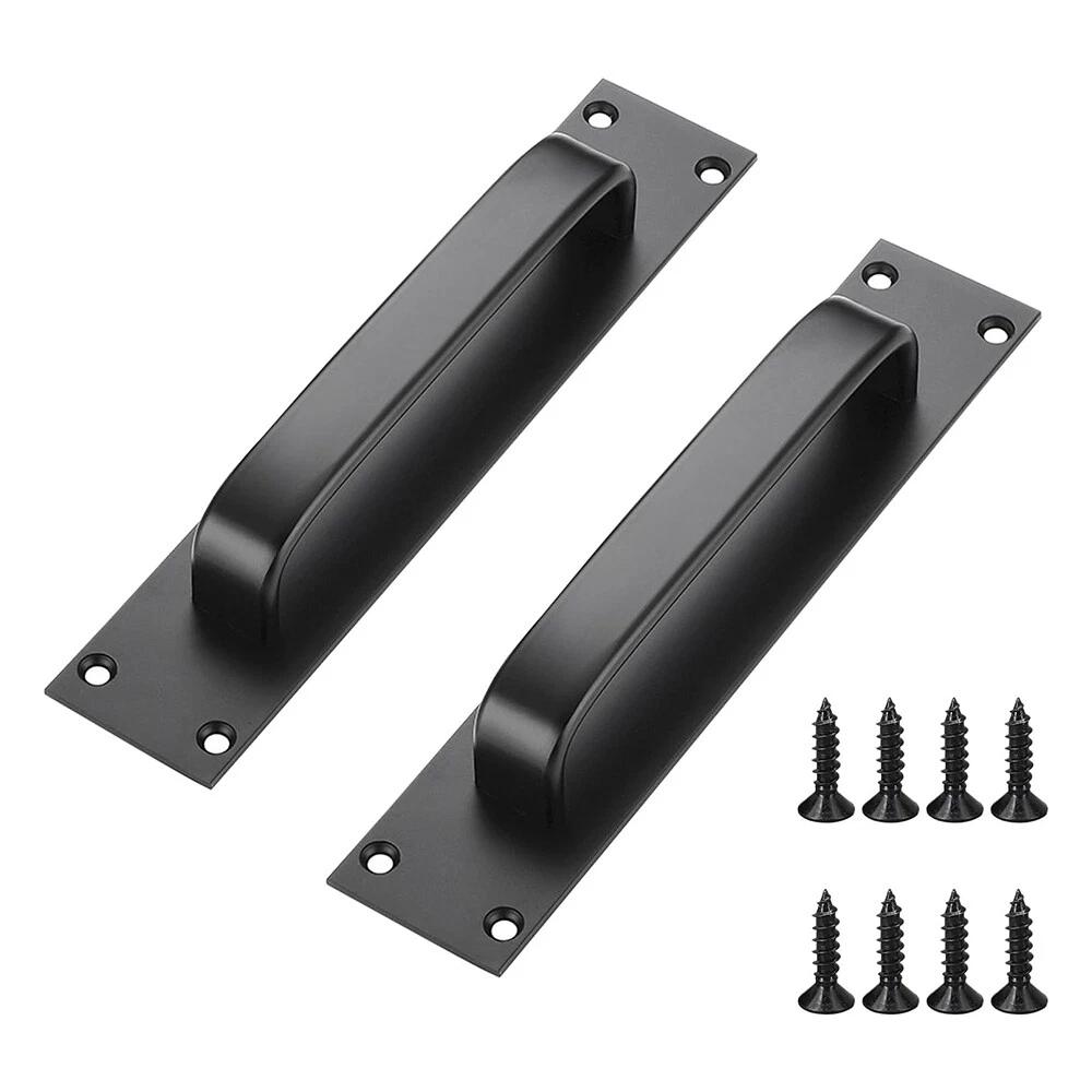 

2pcs Barn Door Pull Handle 20CM Aluminium Alloy Hot Bed Sliding Gate Shed Garage чорний