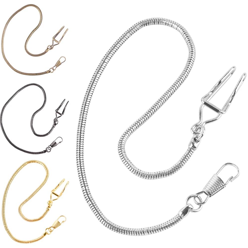 Moderne Edelstahl Mechanische Taschenuhr Kette 39cm Fob Kette für Männer oder Frauen Schmuck Zubehör Taschenuhr Kette