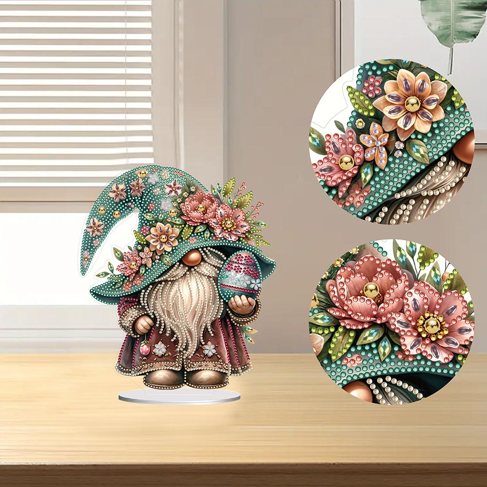 Special Shape Table Top Diamond Painting Ornament Kits Cute Gnome Diamond Painting Desktop Decorations Bedroom Table Decoration