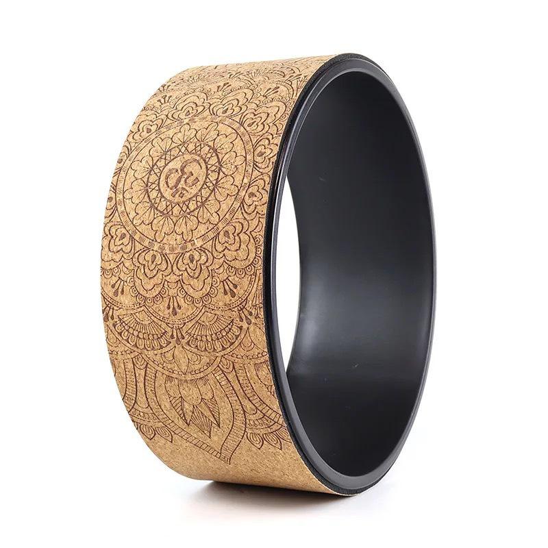 Yoga Wheel Shoulder Opener & Backbend Ring - Cork Pilates Circle for Flexibility & Fitness