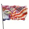 89.99 X 150.01 Cm American Flag with Bald Eagle Design, Ideal for Independence Day And Anniversary Celebrations. This Fade-Resistant Flag Is Suitable