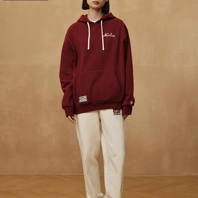 New Era Letter Logo Embroidered Long Sleeve Sweatshirt Unisex Sweatshirt 14117435