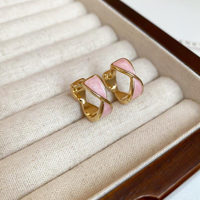 

Серьги-капли масла, бант, закрученный вокруг ушной раковины, нишевый дизайн, простые универсальные серьги, легкая роскошь, высококлассные серьги