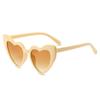 Fashion new love women's sunglasses European and American trend hinge tooth peach heart sunglasses personalized glasses