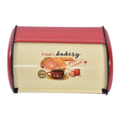 Portapane in Metallo per Piano Cucina Grande Capacità Contenitore Porta Pane con Coperchio Avvolgibile