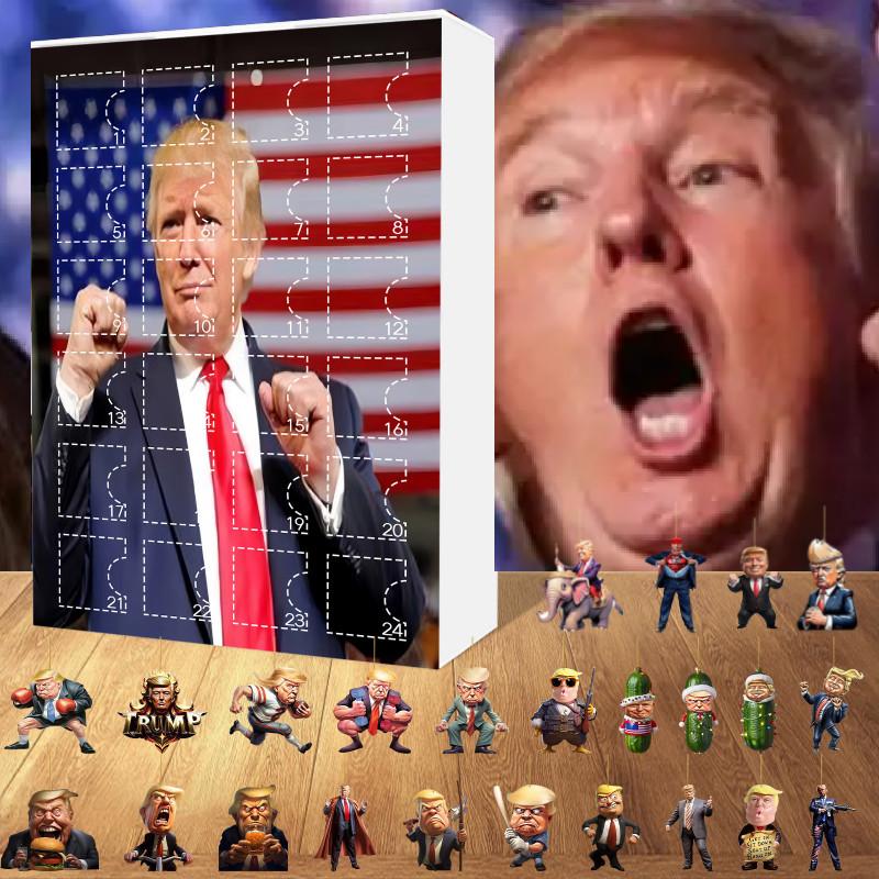 Donald Christmas Trump Blind Box Advent Calendar Pendant 24 Day Xmas Countdown