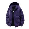 OO Fleece Verdickt Einfarbige Jacke Herren Locker Trend Outdoor Wasserdicht Freizeit Kapuzenjacke Herren