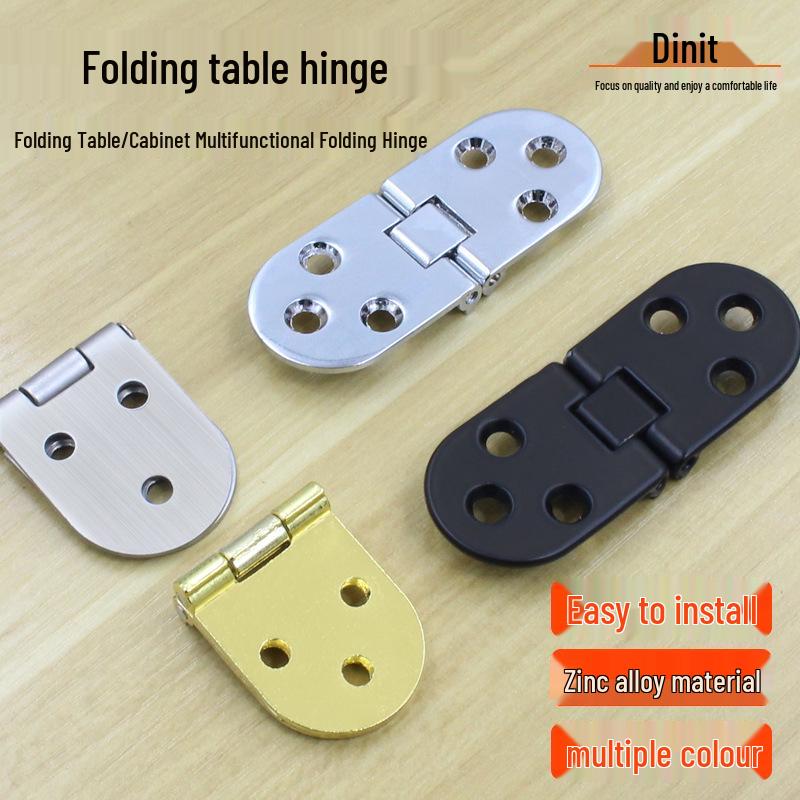 Semicircular Stainless Steel Concealed Folding Door Hinge, Alloy 180° Round Table Top Hinge