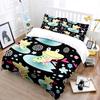 Cartoon Frogs On Lily Pads Bedding Set for Kids Luxury Gift 3pcs Digital Print Comforter Set Soft Comfortable Breathable