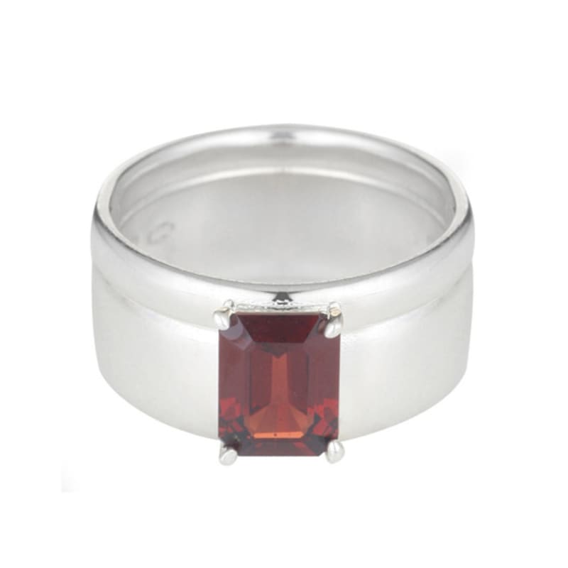 Invisible Collage SQUARE LOVE RING_GARNET