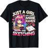 Just A Girl Who Loves Anime Ramen And Sketching, Japan Anime T-Shirt