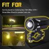 2X LED Spot Lights Motorcycle Auxiliary Headlight Yellow White Driving Fog Lamp