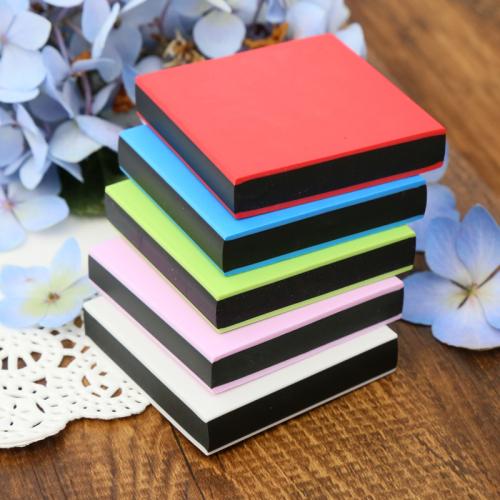 Color Cute Thickened Square Rubber Brick 3-layer Sandwich Environment-friendly Odor-free Carved Rubber Stamp Material 5x5x1cm