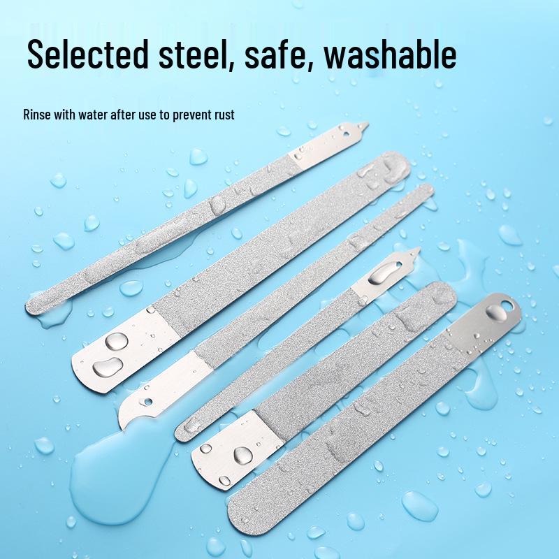 Stainless Steel Double-Sided Nail File and Shaper Tool