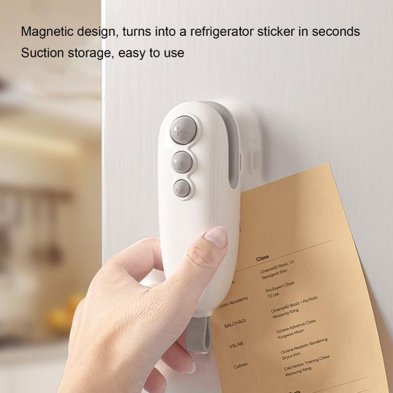 Mini Bag Sealer Rechargeable Portable Handheld Heat Vacuum Sealer And Cutter For Plastic Bags Snack Bags Food Storage