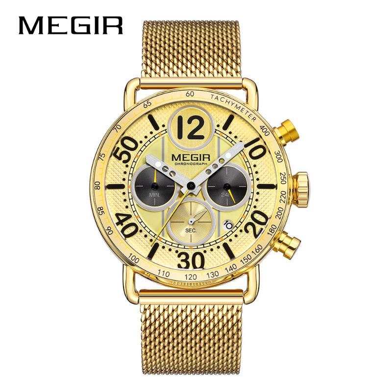 Meigel three-eye six-hand chronograph quartz watch men s watch