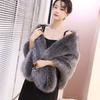 Imitation Fur Shawl Women's Autumn and Winter Imitation Mink Hair Fox Fur Collar Dress Cheongsam Cape Short Coat Tide