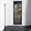 210 x 70 cm große Leinwand-Kunstdrucke, moderne Heimdekoration, Leinwand, Elefanten und Zebras, Tiergemälde, Wandkunst, Drucke ohne Rahmen
