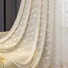 European Style Romantic Lace Embroidery Flower Curtain Transparent But Opaque Living Room Bedroom Window Screen Home Decoration