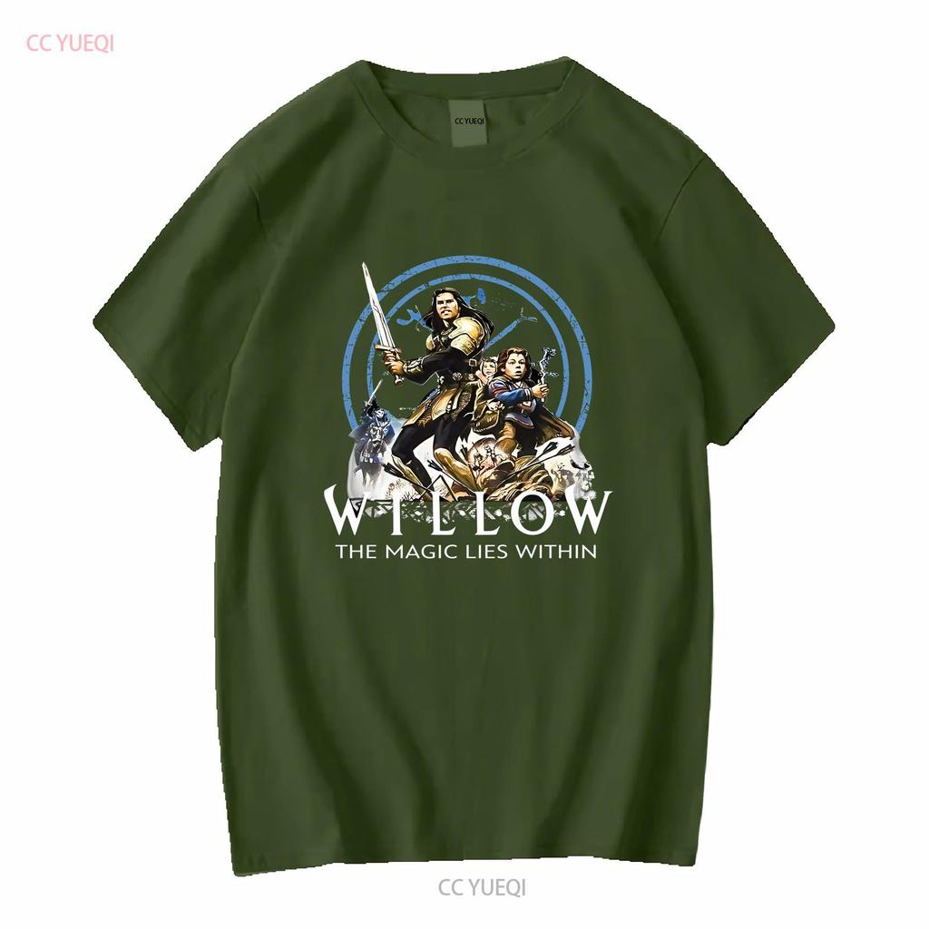 New Willow The Magic Lies Within Poster 1988 Movie Retro Mens Vintage T Shirt long or short sleeves vintage Washed Soft Stylish