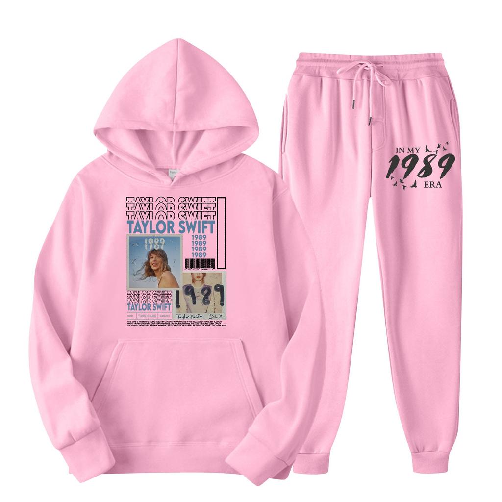 Women's Casual Hoodie and Sweatpants Set Pullover Long Sleeve Top with Front Pocket Adjustable Waistband Jogger Pants Lounge Wear