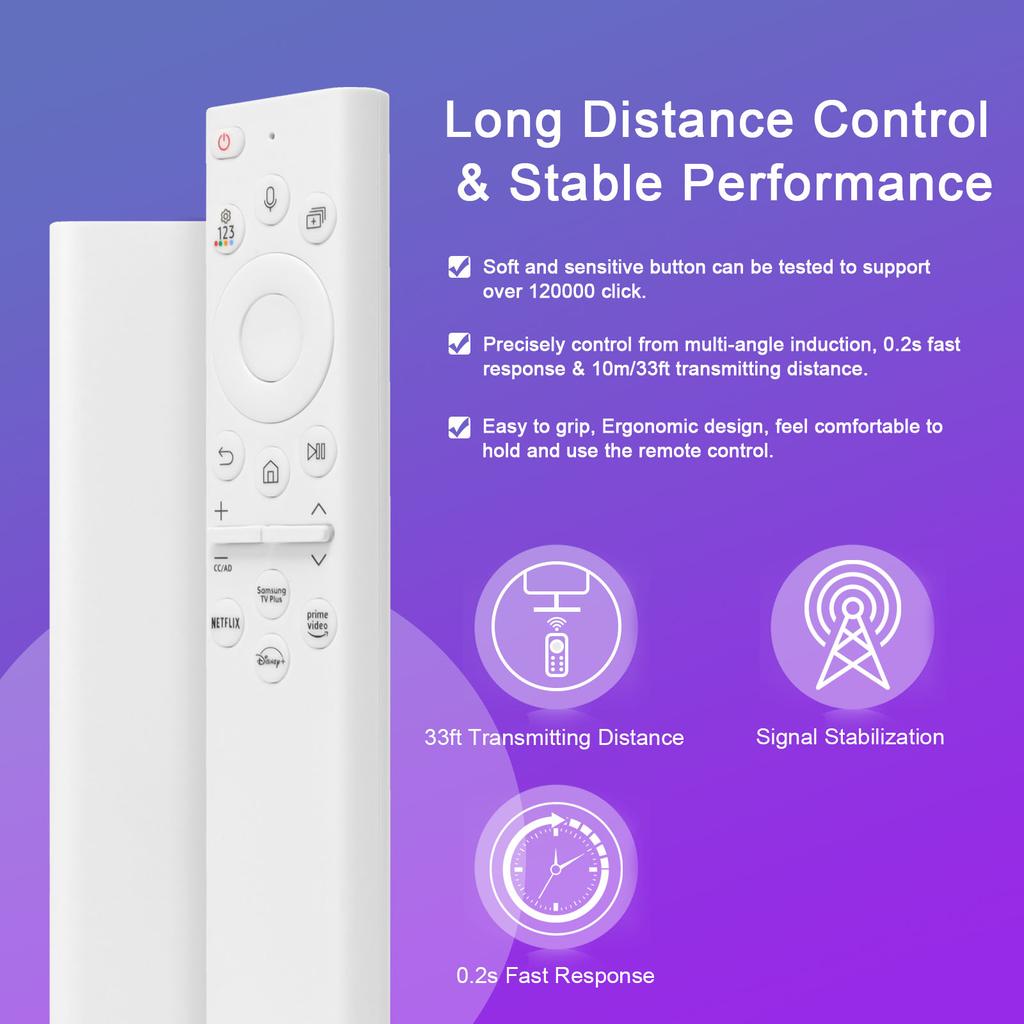 Replacement BN59-01391A Voice Remote Control for Samsung Smart TVs Frame 4K 8K Neo QLED Q70T Q80T Q90T QN90B-T44C RMCSPB1EP1