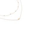 2Pcs/Set Necklace Exquisite Double Layers Alloy Heart Love Ball Chain for Dating