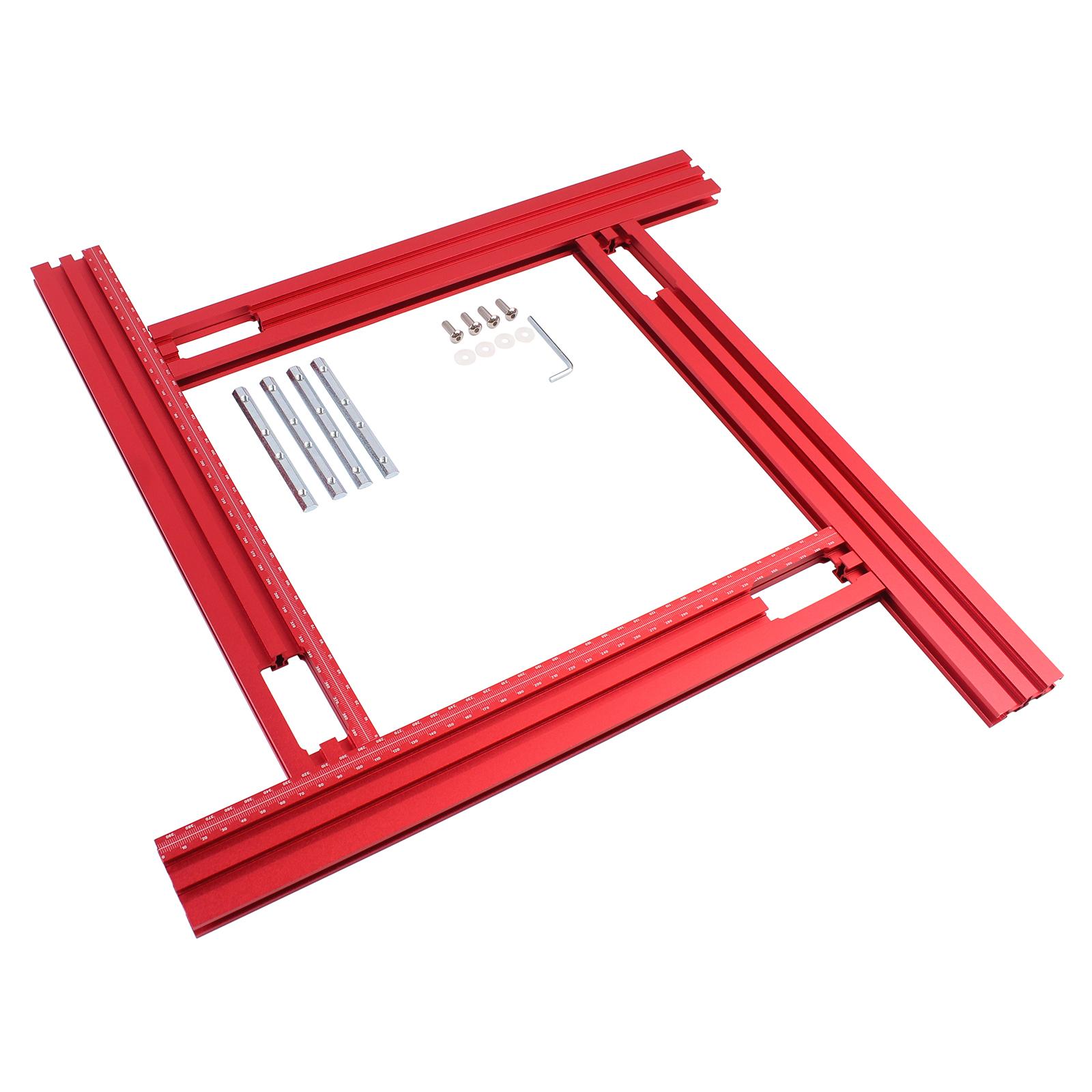 

1Set For Trimming Milling Groove Engraving Guide Rail Adjustable Backing Auxiliary Guide Rail Bracket 40cm DIY Woodworking Tools червоний