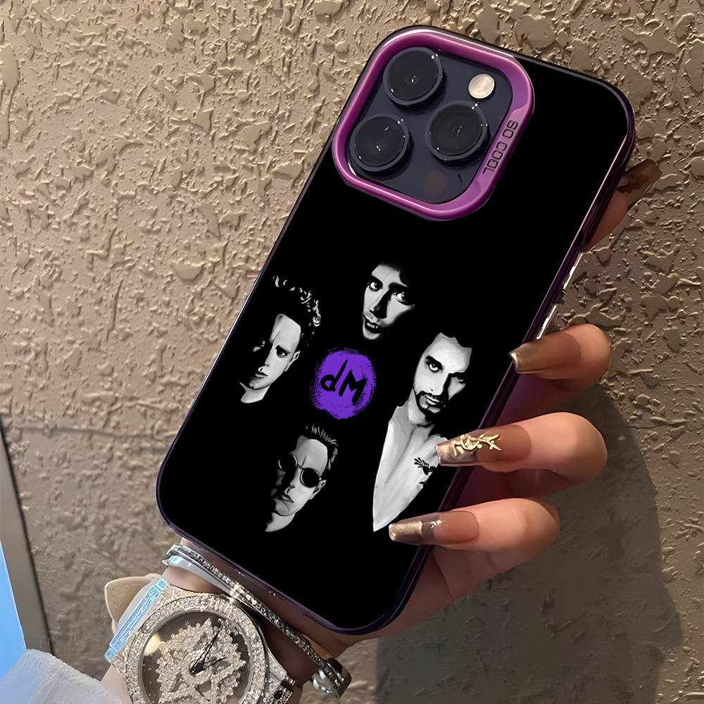 Band D-Depeche ModeS Purple Matte Shockproof CoverPhone Case For iPhone 17,16,15,14,13,12,11,Pro,XS,Max,Plus,Mini,SE4,E