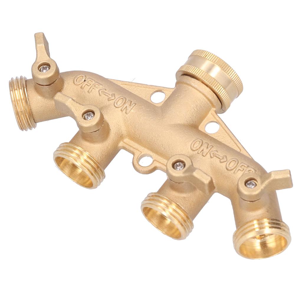 Hose Splitter 4 Way Water Tap Hose Connectors Distributor Garden Water Splitter NPT 34