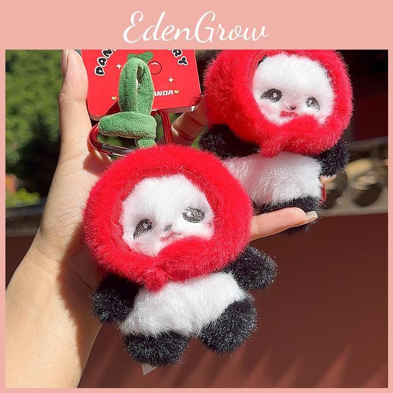 Panda Plush Little Pendant With Cherry Headgear Little Red Riding Cloak Hood